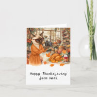 Autumn Cat  florist is taking photo of turkey 