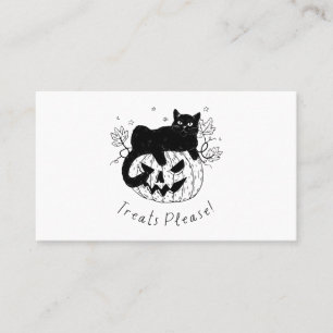 Autumn Cat Halloween Run Business Card