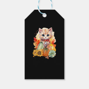 Autumn Cat It’s Fall Y’all Pumpkins Autumn Hallowe Gift Tags