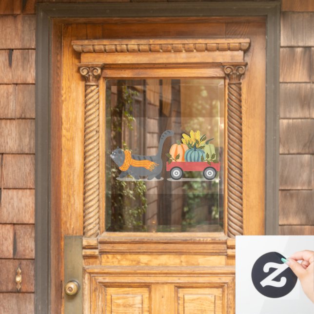 Autumn Cat & Pumpkins (Home Door)