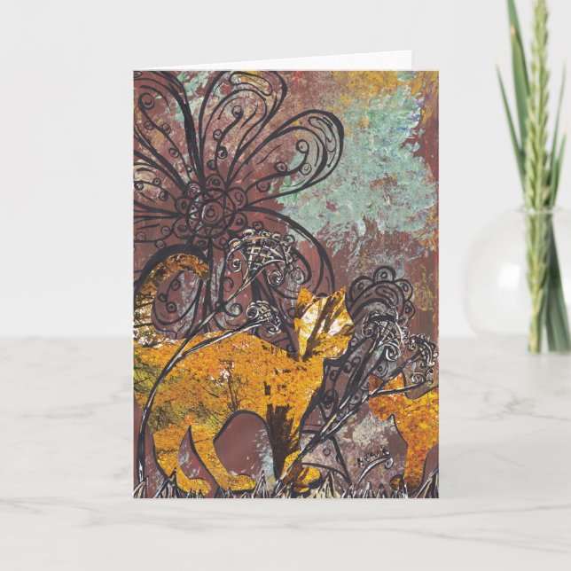 Autumn Cats Greeting Card (Front)