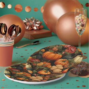 Autumn Celebration Paper Plate