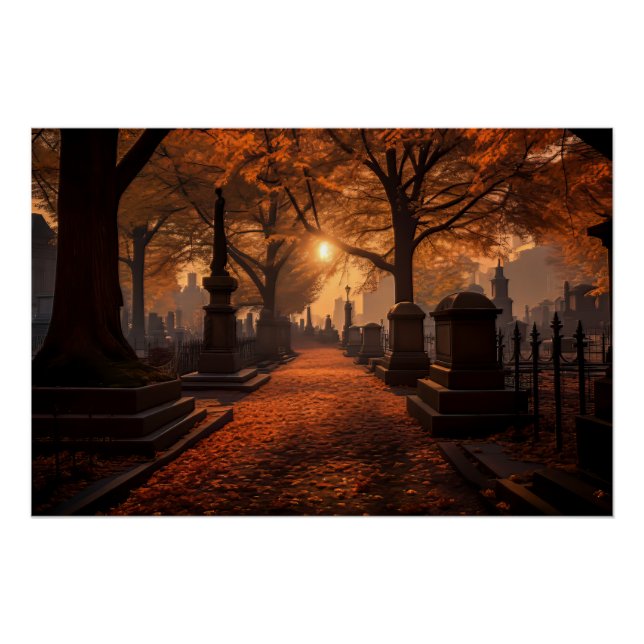 Autumn Cemetery Poster (Front)