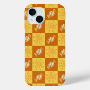 Autumn Checkered Cobweb & Snacks iPhone case