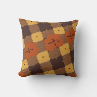 autumn chequered pattern sofa pillow