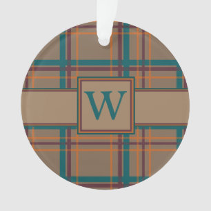 Autumn Chic Plaid Acrylic Ornament