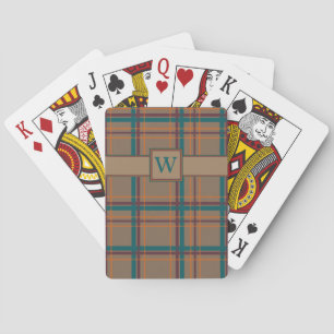Autumn Chic Plaid Classic Playing Cards