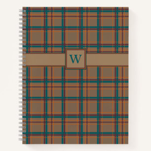 Autumn Chic Plaid Spiral Notebook