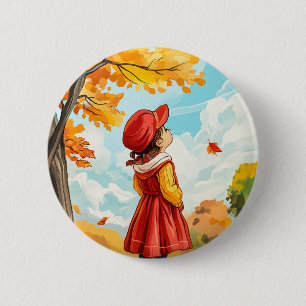 Autumn Child 6 Cm Round Badge