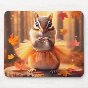 Autumn Chipmunk Dancer Mouse Pad