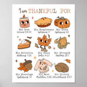 Autumn Christian Thanksgiving Bible Verse I Am Tha Poster