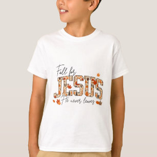 Autumn Christian Thanksgiving Fall For Jesus He Ne T-Shirt