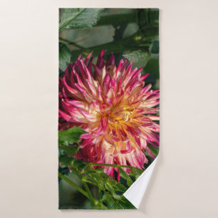 "Autumn Chrysanthemum" Botanical Print Bath Towel Set