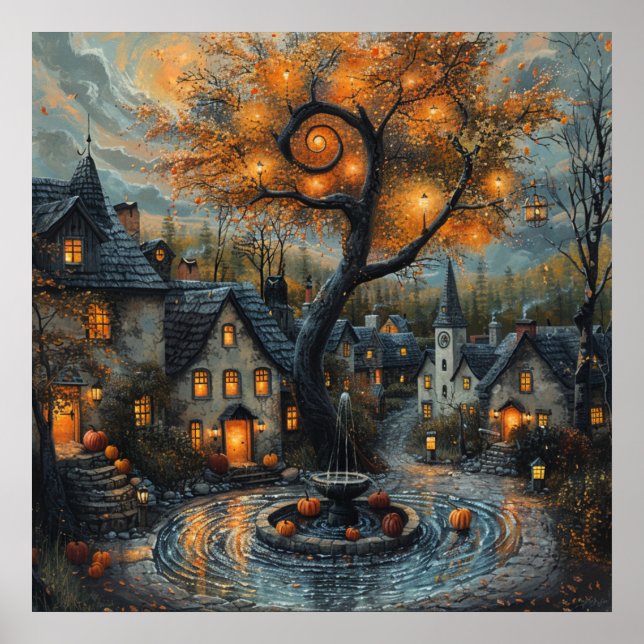Autumn Cityscape Poster (Front)