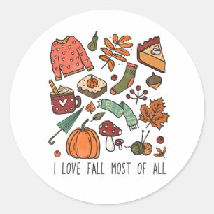 Autumn Classic Round Sticker