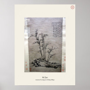 Autumn Clearing at a Fishing Village - Ni Zan Poster