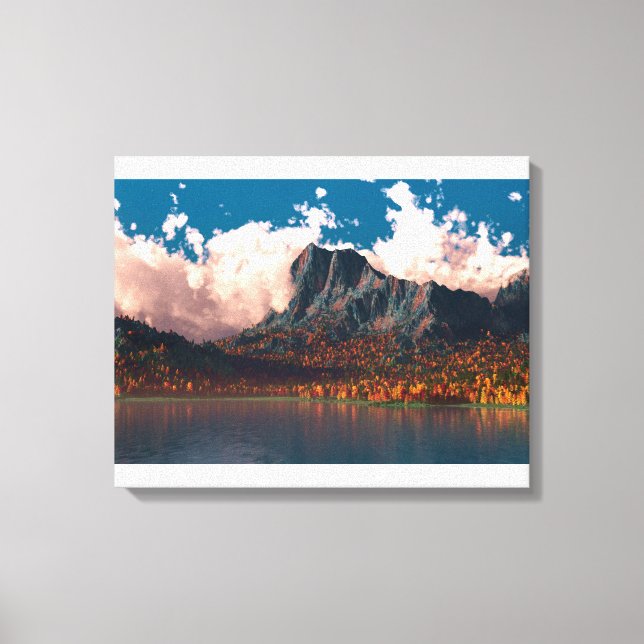 Autumn Cliffs (Triptych) Canvas Print (Front)