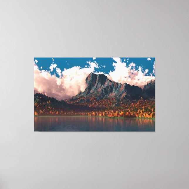 Autumn Cliffs (Triptych) Canvas Print (Front)