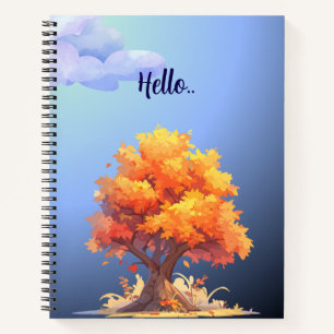 Autumn Clouds & Tree Fall Notebook – Cosy Seasonal