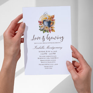 Autumn Coffee Bridal Shower Invitation