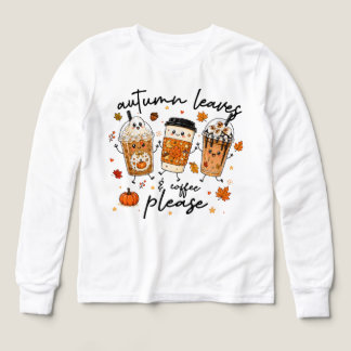Autumn Coffee Latte Cosy Fall Leaves Cute Doodle