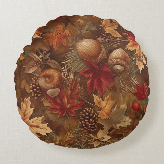 Autumn Collection – Beauty of Fall - Round Pillow (Front)