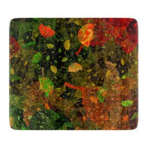 Autumn colorful decorative design cutting board