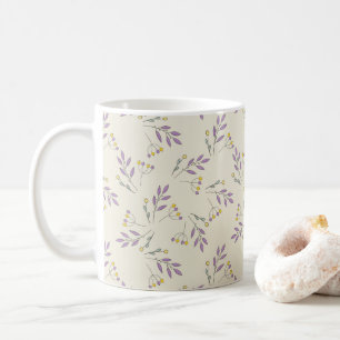 Autumn Colorful Purple Leaf Foliage Pattern Coffee Mug