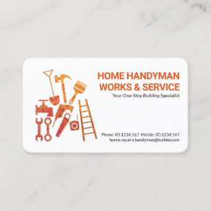 Autumn Colors Of Handyman Tools Business Card