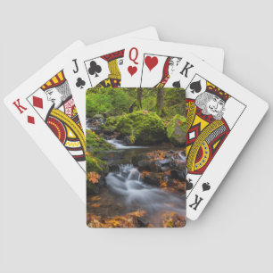 Autumn colour along Starvation Creek Falls Playing Cards