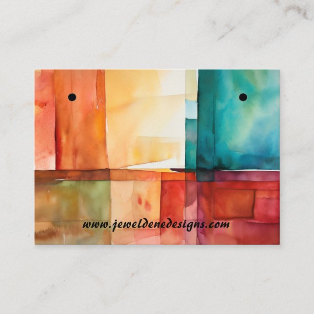 Autumn Colour Blocks Earrings Display Card (Front)