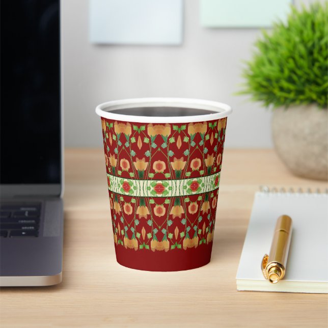 Autumn Colour Pattern With Peach Paper Cups (Insitu)