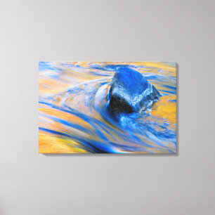 Autumn Colour Water Abstract Canvas Print