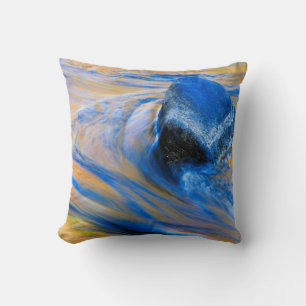 Autumn Colour Water Abstract Cushion