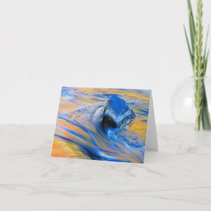 Autumn Colour Water Abstract Note Card