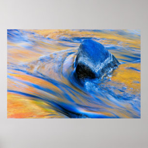 Autumn Colour Water Abstract Poster