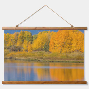 Autumn Coloured Aspen Trees Hanging Tapestry