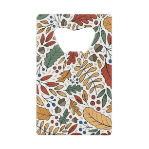 Autumn Coloured Leaf Square Design