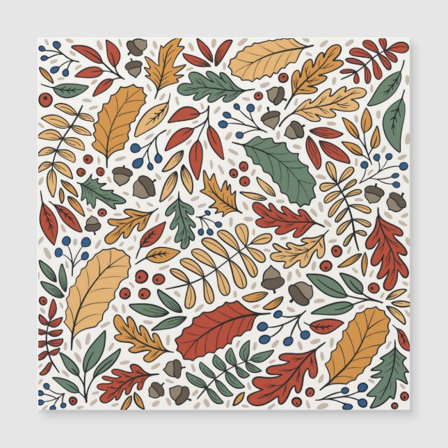 Autumn Coloured Leaf Square Design (Front)