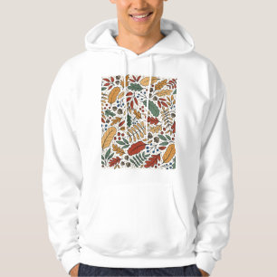Autumn Coloured Leaf Square Design Hoodie