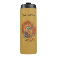 Autumn Coloured Turkey Fanned Tail Leaves