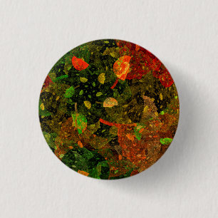 Autumn colourful decorative design 3 cm round badge