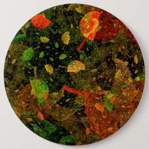 Autumn colourful decorative design 6 cm round badge