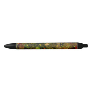 Autumn colourful decorative design black ink pen