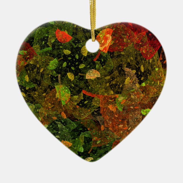 Autumn colourful decorative design ceramic tree decoration (Front)