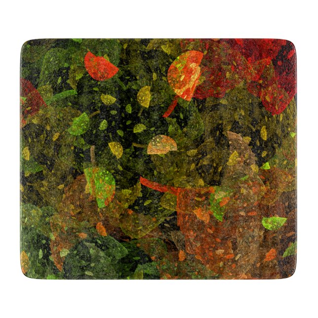 Autumn colourful decorative design cutting board (Front)