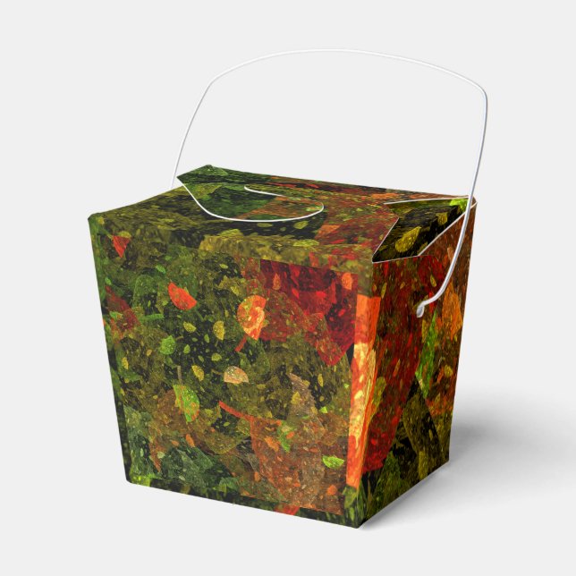Autumn colourful decorative design favour box (Front Side)