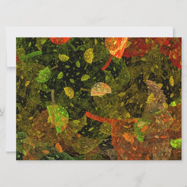 Autumn colourful decorative design holiday card (Front)