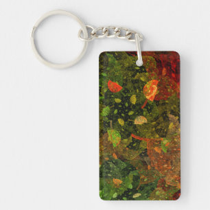 Autumn colourful decorative design key ring