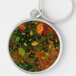 Autumn colourful decorative design key ring